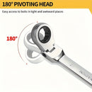 N-00055 Ratchet Spanner Wrench Set 8-22mm Gear Ring Ratcheting Combination Wrench Kit Metric Flexible Head with Canvas Bag-2
