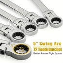 N-00055 Ratchet Spanner Wrench Set 8-22mm Gear Ring Ratcheting Combination Wrench Kit Metric Flexible Head with Canvas Bag-1