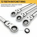 N-00055 Ratchet Spanner Wrench Set 8-22mm Gear Ring Ratcheting Combination Wrench Kit Metric Flexible Head with Canvas Bag-5