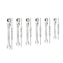 N-00055 Ratchet Spanner Wrench Set 8-22mm Gear Ring Ratcheting Combination Wrench Kit Metric Flexible Head with Canvas Bag-7