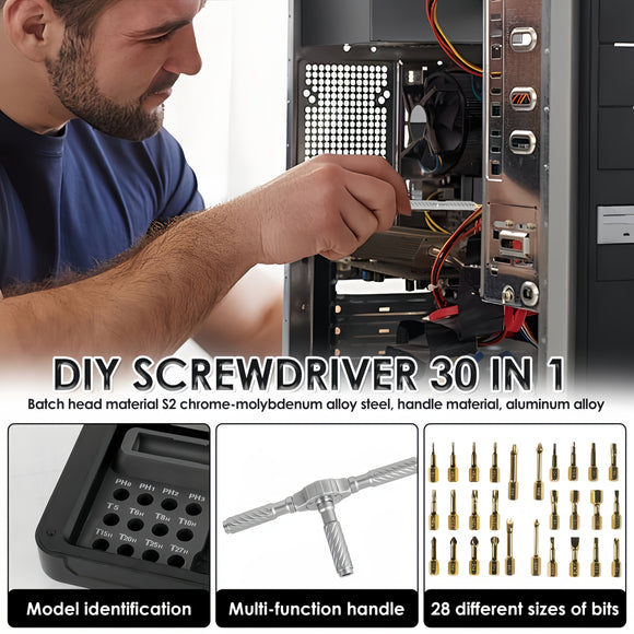 Nanwei High-Hardness Magnetic Screwdriver Set Close-up