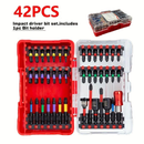 Impact Tough Magnetic 1 in 2 in Shank 36 Bit Anti-Slip Cross Screwdriver Set with quick release bit Holder(36-Piece)（副本）-8