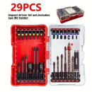 Impact Tough Magnetic 1 in 2 in Shank 36 Bit Anti-Slip Cross Screwdriver Set with quick release bit Holder(36-Piece)（副本）-5
