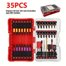 Impact Tough Magnetic 1 in 2 in Shank 36 Bit Anti-Slip Cross Screwdriver Set with quick release bit Holder(36-Piece)（副本）-9