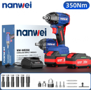 8350-NANWEI 1/2 Torque Brushless 350NM Electric Wrench 3 Gears LED Light Cordless Screwdriver Power Tools-7