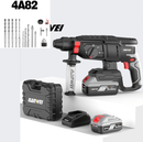 5261-NANWEI 4.0Ah 21V Power Hammer Drills Cordless Electric Brushless Rotary Hammer Machine Power Tools-9