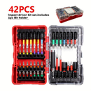 Impact Tough Magnetic 1 in 2 in Shank 36 Bit Anti-Slip Cross Screwdriver Set with quick release bit Holder(36-Piece)（副本）-12
