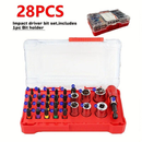 Impact Tough Magnetic 1 in 2 in Shank 36 Bit Anti-Slip Cross Screwdriver Set with quick release bit Holder(36-Piece)（副本）-4